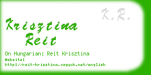 krisztina reit business card